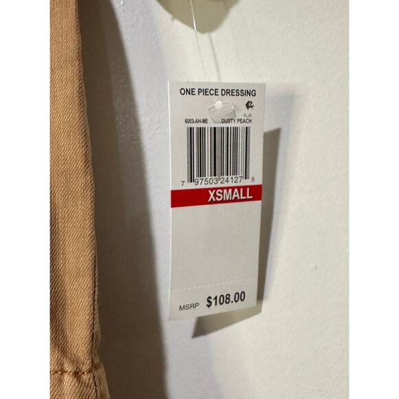 Oat New York Drawstring-Waist Wide Leg Jumpsuit Size XS NWT Dusty Peach Cotton - Picture 8 of 14